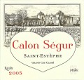 Chateau Calon Segur 卡龍世家酒莊干紅葡萄酒 年份：2005